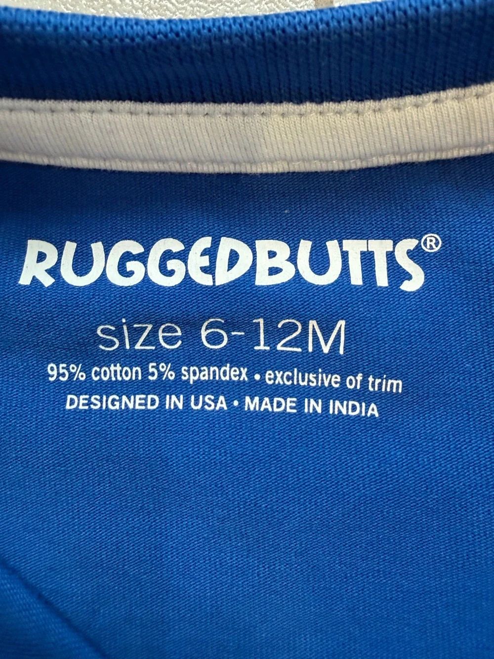 NWT RuggedButts Vibrant Blue Casual Short Sleeve Henley Bodysuit boys 6-12M